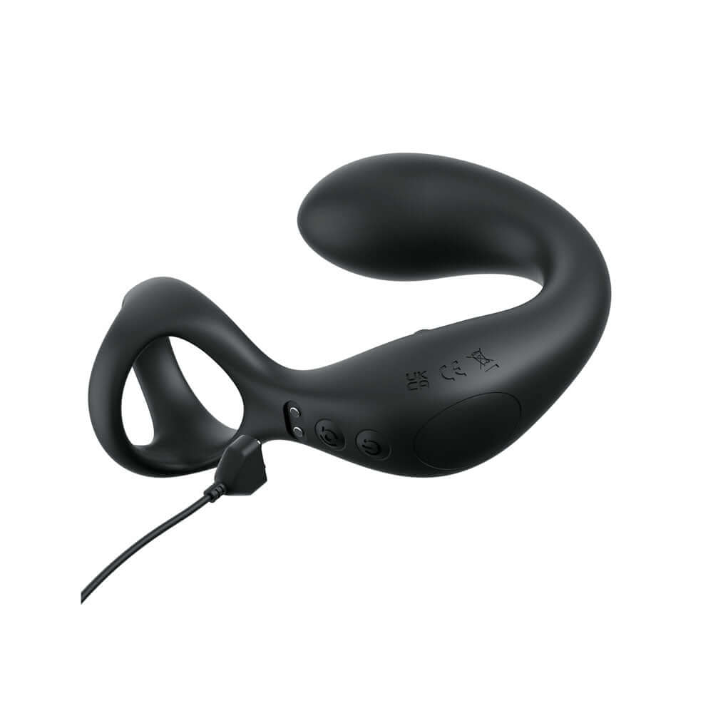 Anal Fantasy Elite Ass-Gasm Taint-alizer - Black USB Rechargeable Prostate Massage with Cock Ring